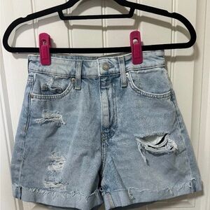 H&M Light Blue Distressed Jean Shorts